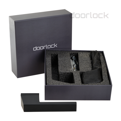 Ручка дверная DOORLOCK Phantom Lord Z72P Black, черная, скрытая розетка