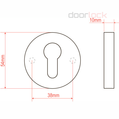 Ручка дверная DOORLOCK V S38/F/9/C PZ, черная